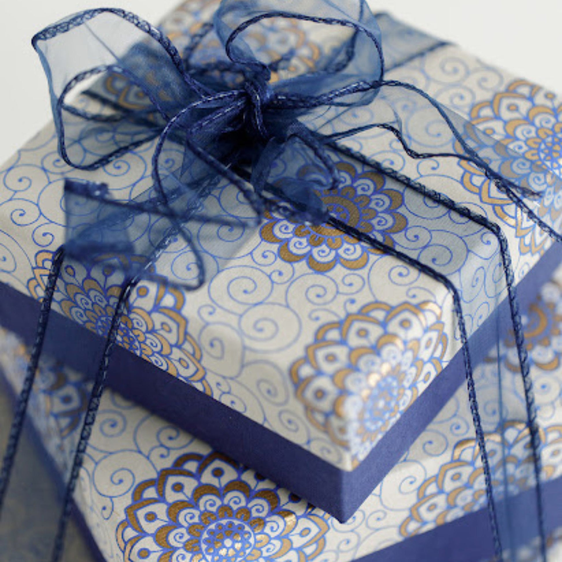 navy gift box with lid