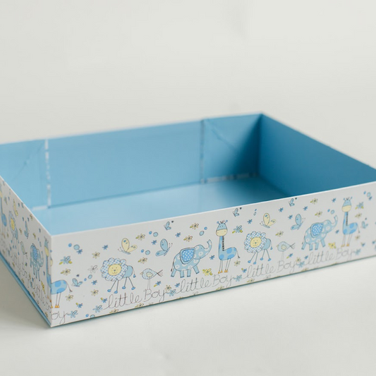 Little Boy Blue Clear Lid Tray Hampers