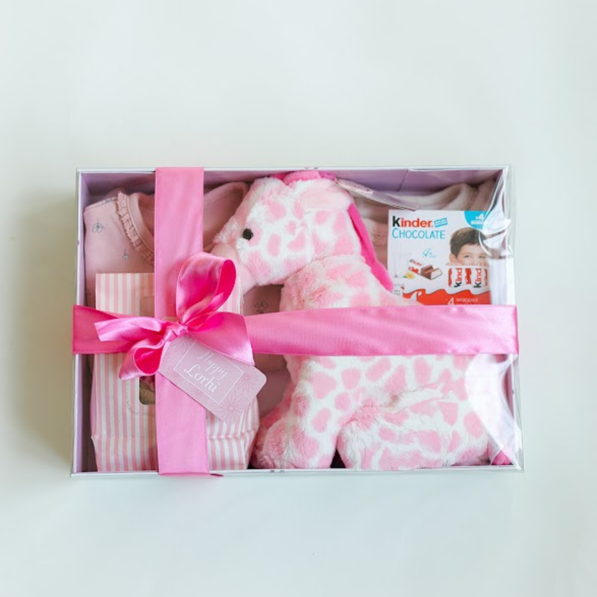 Little Girl Pink Clear Lid Tray Hampers