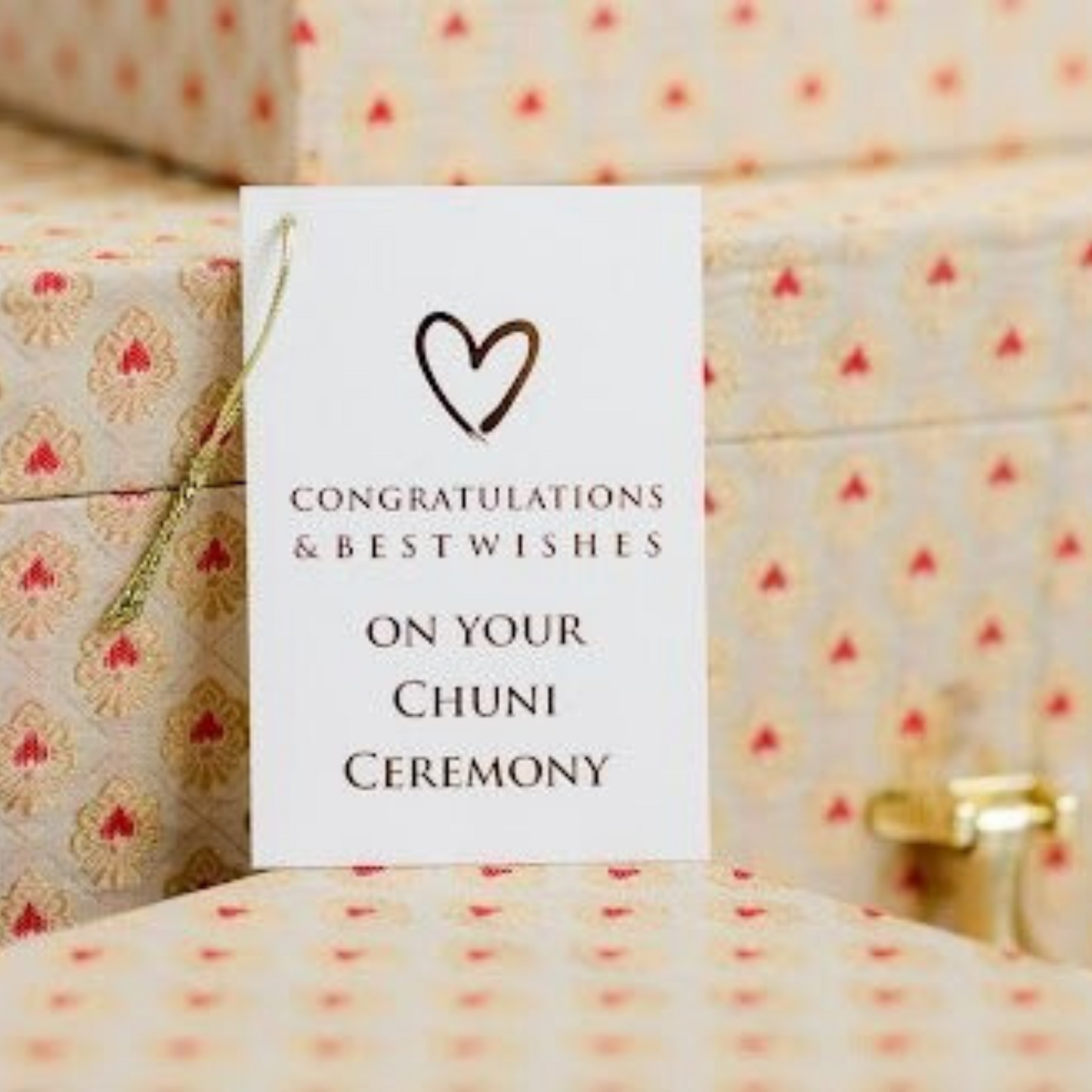 chunni gift packaging tags