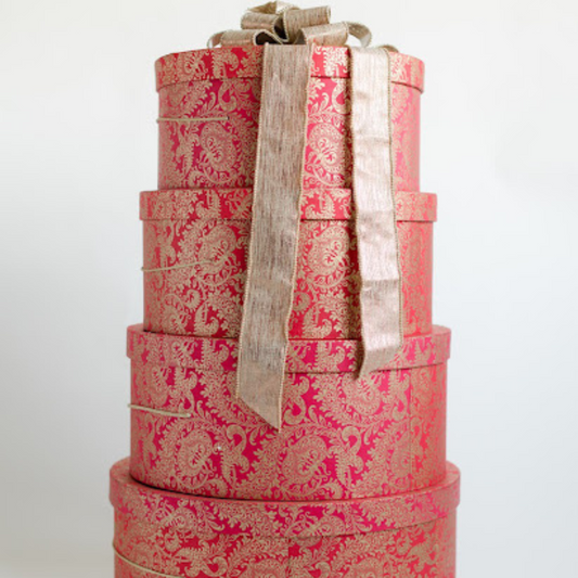 red round hat box set