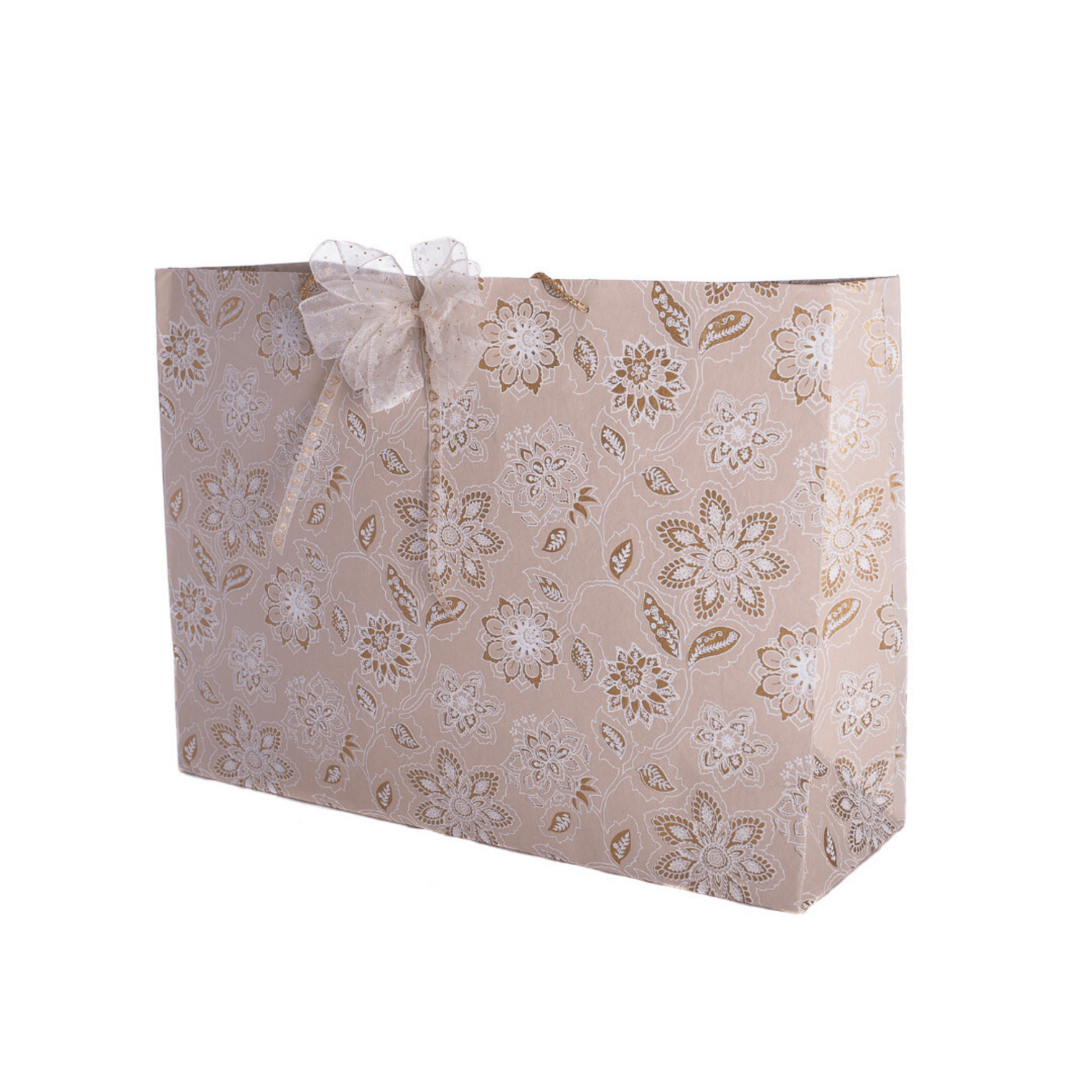 Dahlia Beige Extra Large Gift Bag, Jumbo Gift Bag