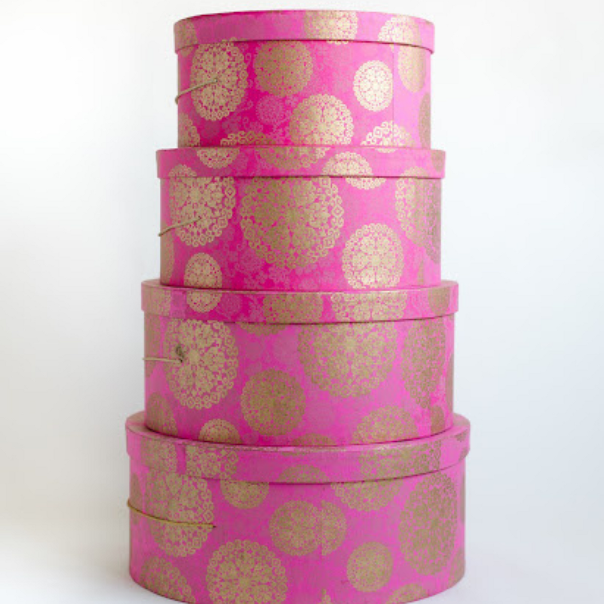 hot pink large gift box with lid