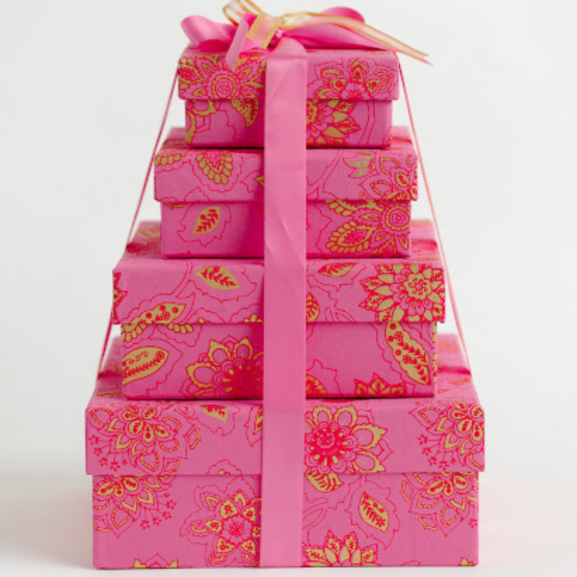 bridal shower, bridal gifting hot pink gift box
