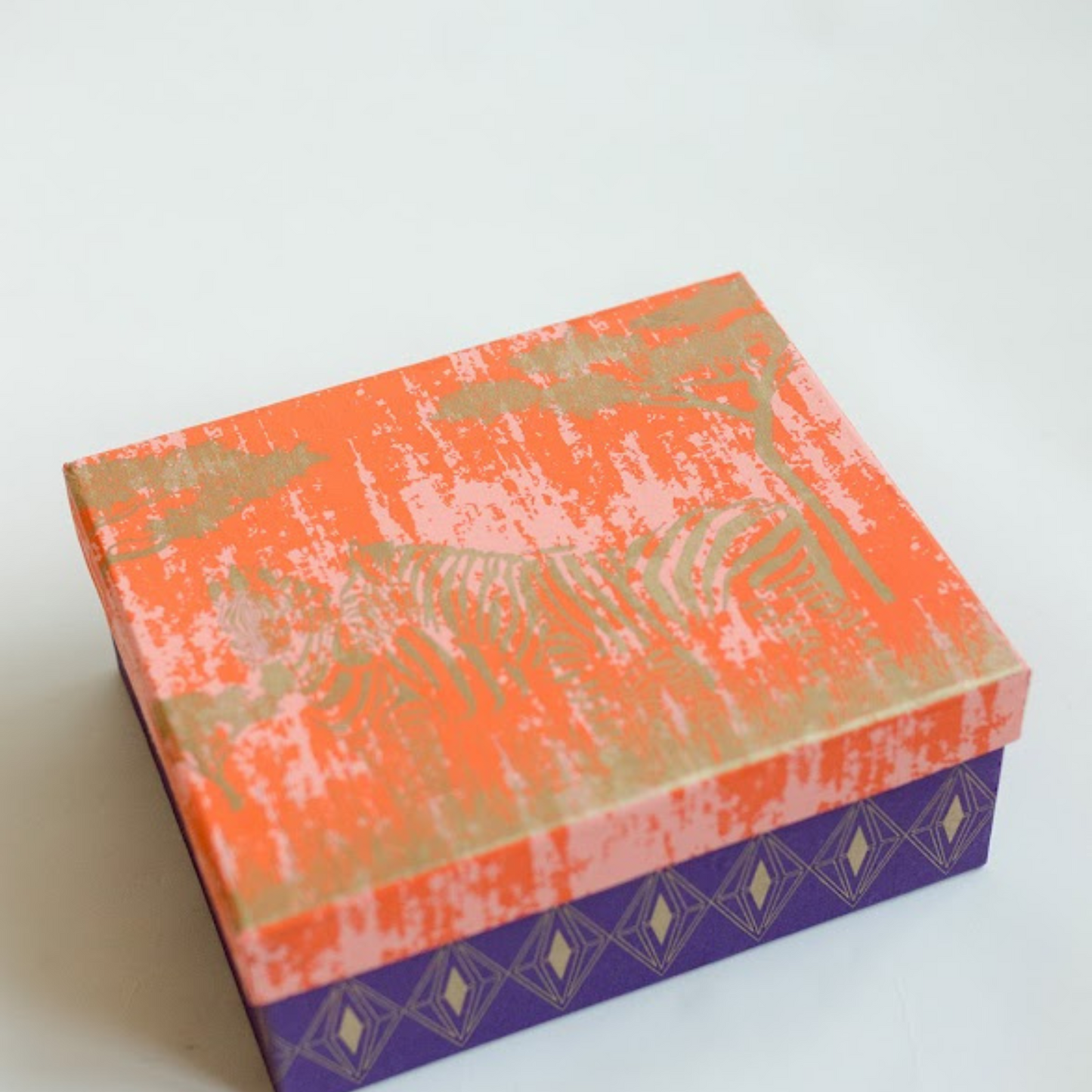 Zebra print gift box