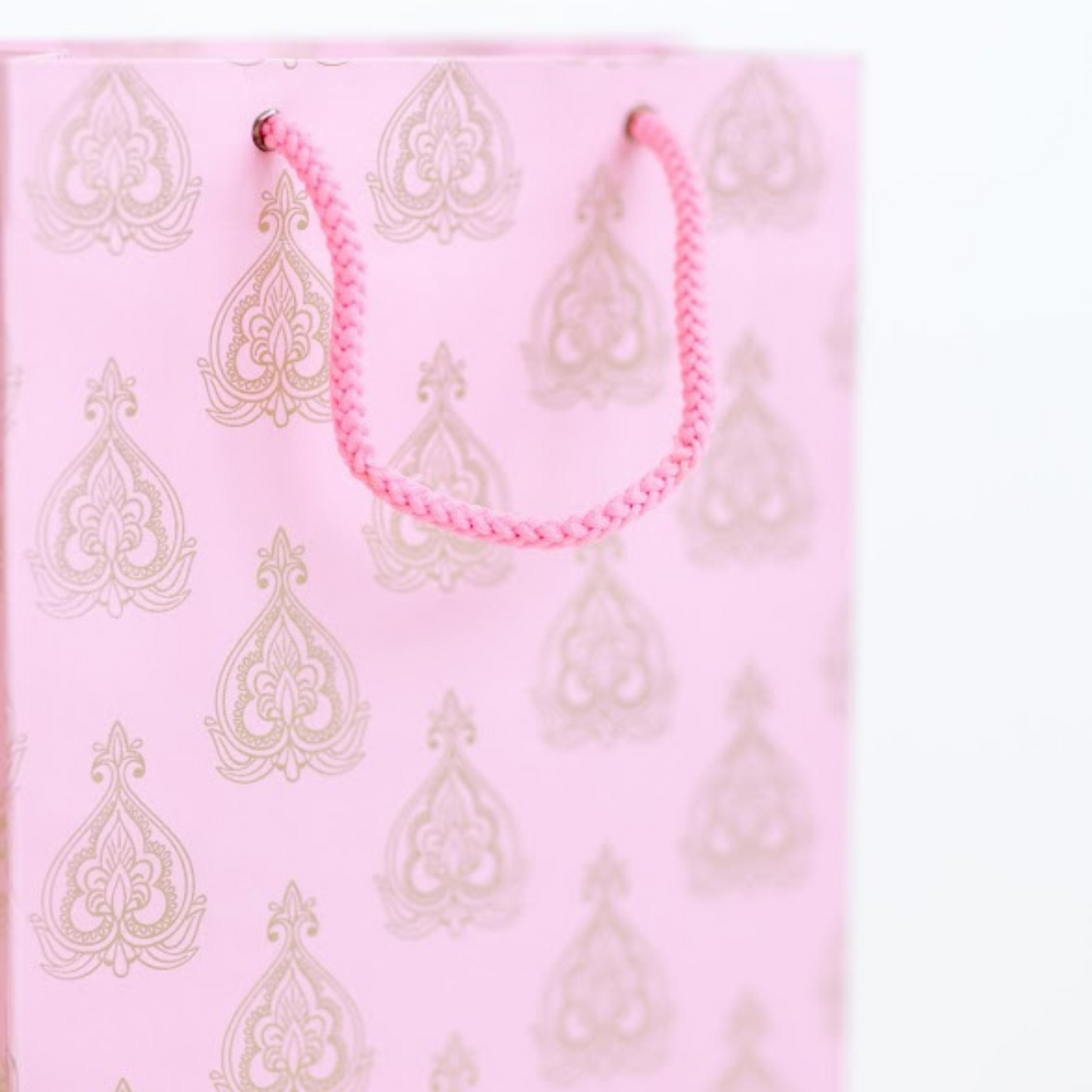 Pink Mughal Leaf Small Gift Bag