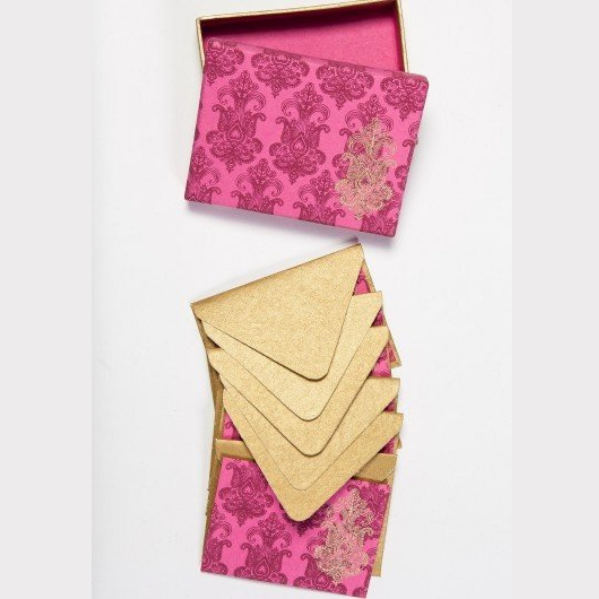 Pink Chandliers blank Notecards with envelope box set