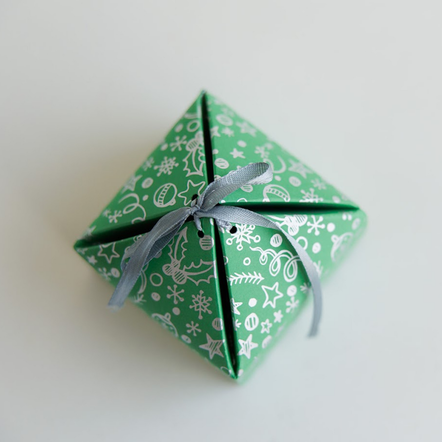 Christmas Green Pyramid Gift Box