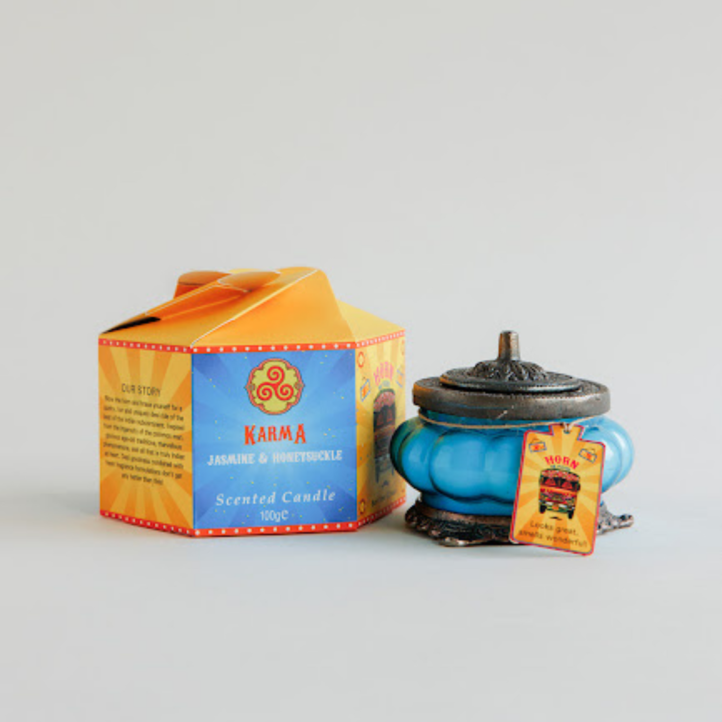 karma soy scented candle for diwali gift 