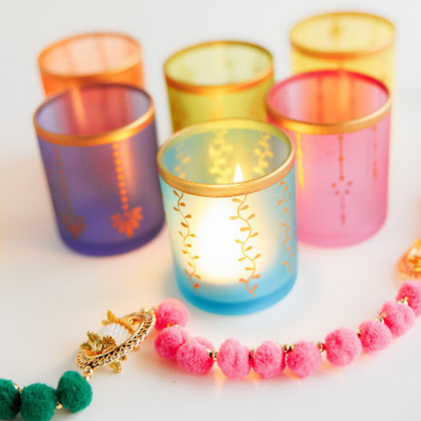 diwali candle holders