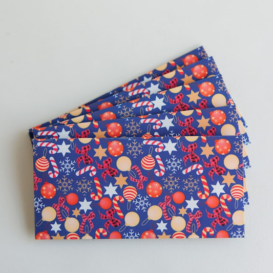 Pack of 5 Festive Christmas Money/Gift Voucher Gift Envelopes