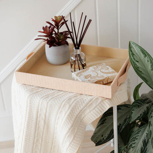 Azar Gold Shimmer Hamper Tray Set