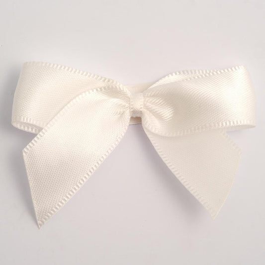 Ivory Satin Bow Pack of 12