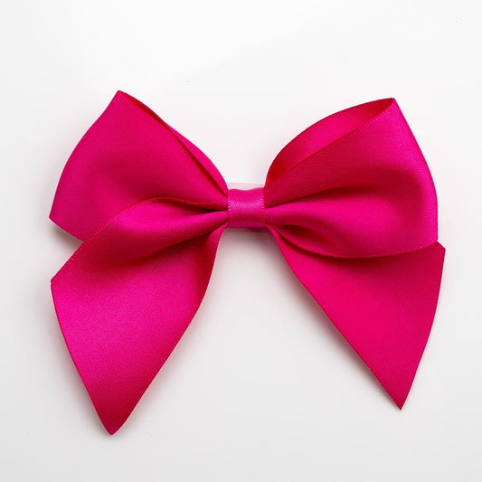 Cerise Satin Ribbon Bow 10cm