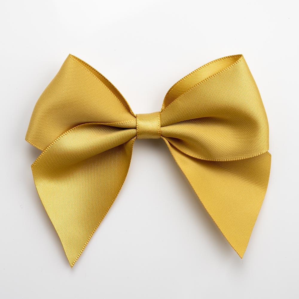 Gold Satin Ribbon Bow 10cm