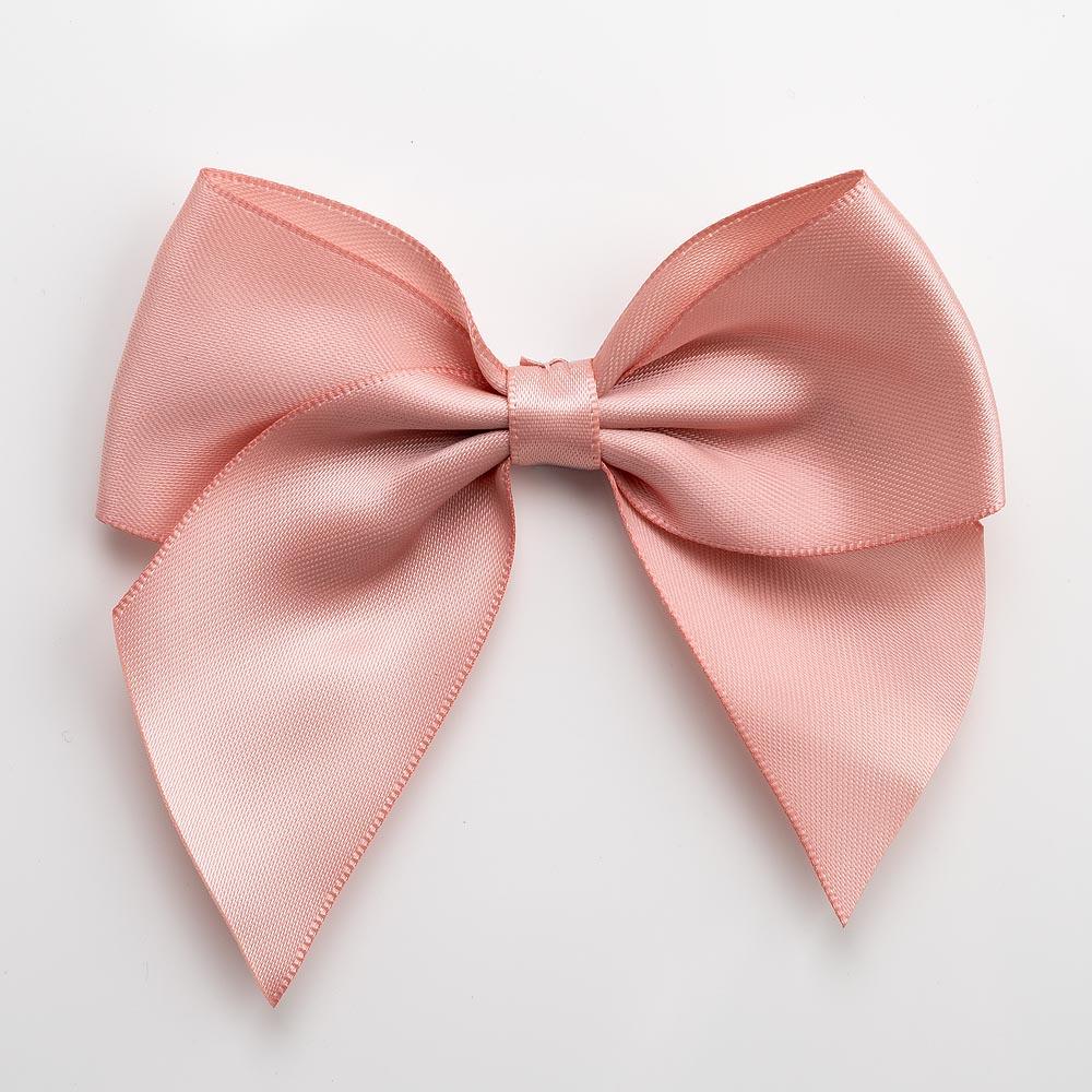 Rose Pink Satin Ribbon Bow 10cm